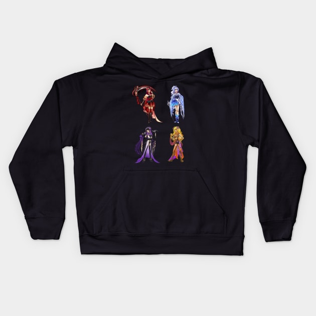 RWBY Art Nouveau Team 1 Kids Hoodie by kaemcspadden@gmail.com